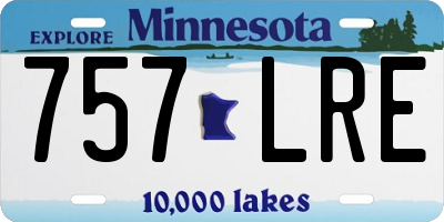 MN license plate 757LRE