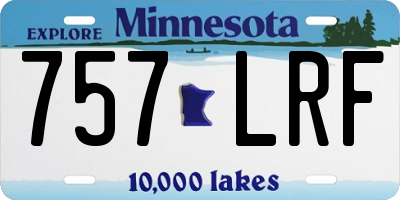 MN license plate 757LRF