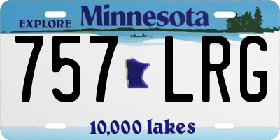 MN license plate 757LRG
