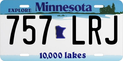 MN license plate 757LRJ