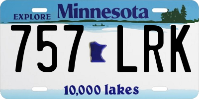 MN license plate 757LRK