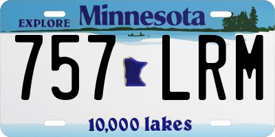 MN license plate 757LRM