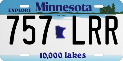 MN license plate 757LRR