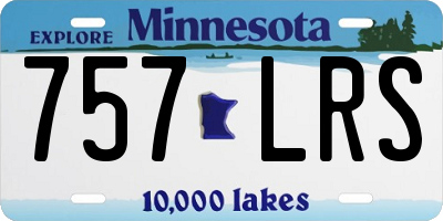 MN license plate 757LRS