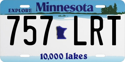 MN license plate 757LRT