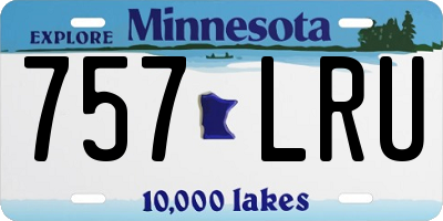 MN license plate 757LRU