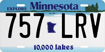 MN license plate 757LRV