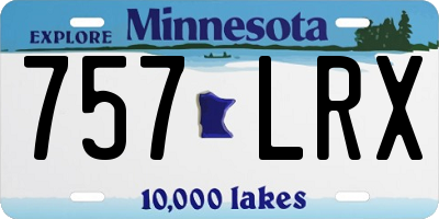 MN license plate 757LRX
