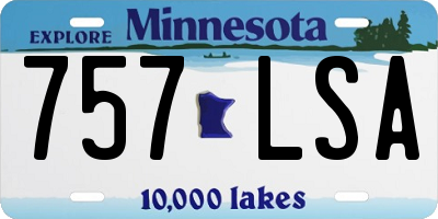 MN license plate 757LSA