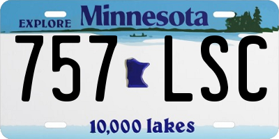 MN license plate 757LSC