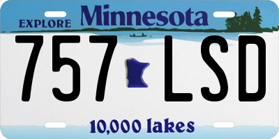 MN license plate 757LSD