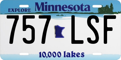 MN license plate 757LSF