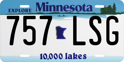 MN license plate 757LSG