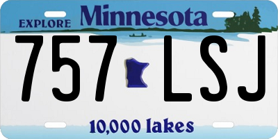MN license plate 757LSJ
