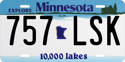 MN license plate 757LSK