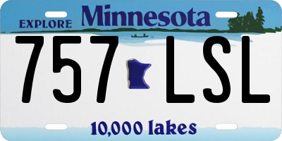 MN license plate 757LSL