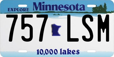 MN license plate 757LSM