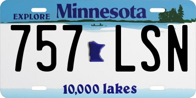 MN license plate 757LSN