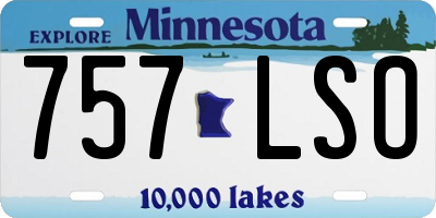 MN license plate 757LSO