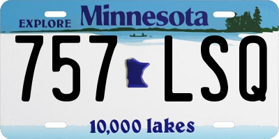 MN license plate 757LSQ