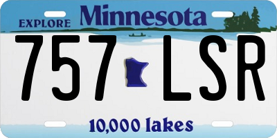 MN license plate 757LSR