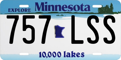 MN license plate 757LSS