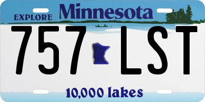 MN license plate 757LST
