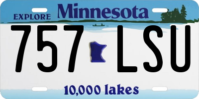 MN license plate 757LSU