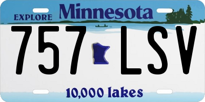 MN license plate 757LSV