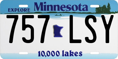 MN license plate 757LSY
