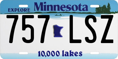 MN license plate 757LSZ
