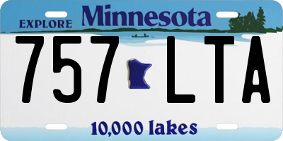 MN license plate 757LTA