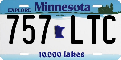 MN license plate 757LTC