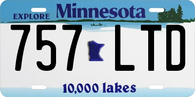 MN license plate 757LTD