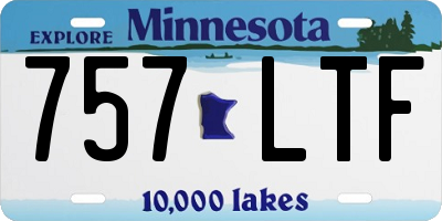 MN license plate 757LTF