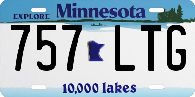 MN license plate 757LTG