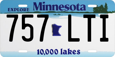 MN license plate 757LTI