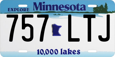 MN license plate 757LTJ