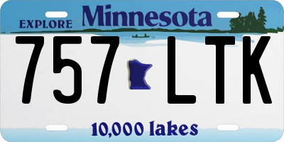 MN license plate 757LTK