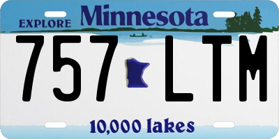 MN license plate 757LTM