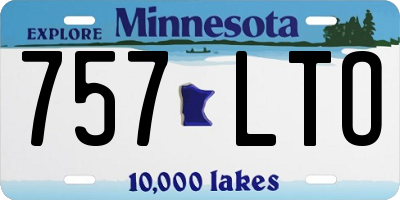 MN license plate 757LTO