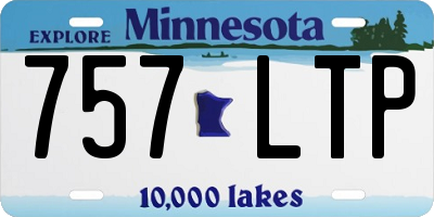 MN license plate 757LTP