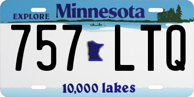 MN license plate 757LTQ