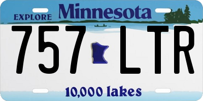 MN license plate 757LTR