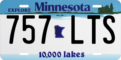 MN license plate 757LTS