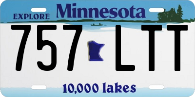 MN license plate 757LTT