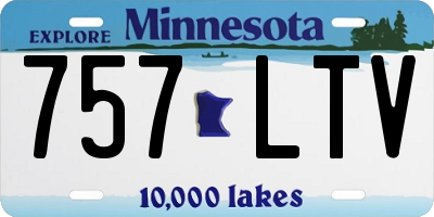 MN license plate 757LTV