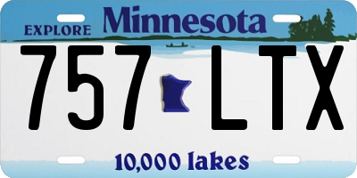 MN license plate 757LTX