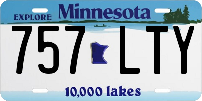 MN license plate 757LTY