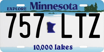 MN license plate 757LTZ